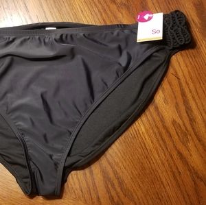 SO Jr's Plus Black Bikini Swimsuit Bottom Sz 3x
